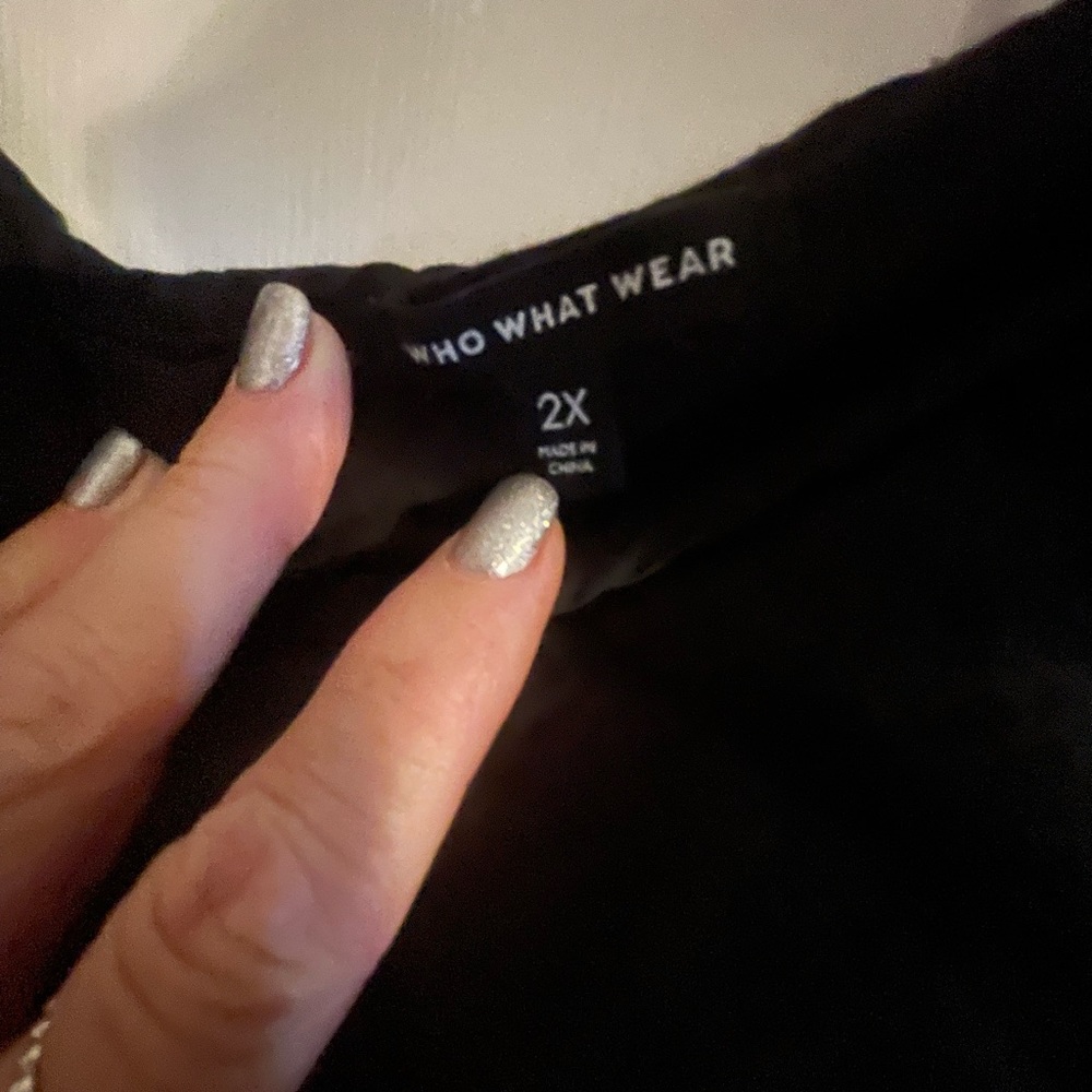 Black asymmetrical off the shoulder